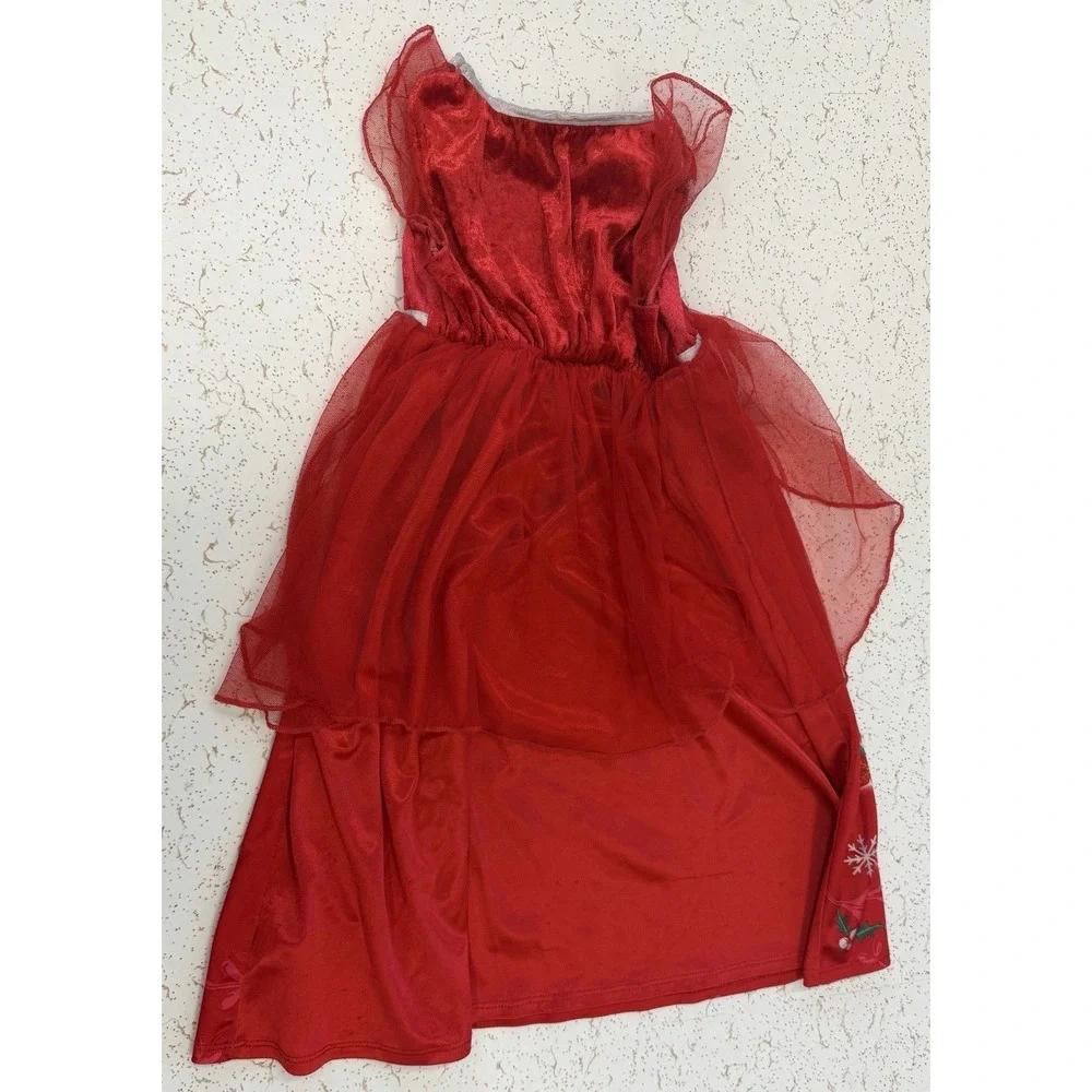 Girls Disney Princess Red Christmas‎ Nightgown 3T Dress Pajamas PJS - Picture 3 of 4